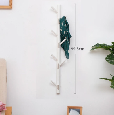 Porte Manteau Mural Bambou Blanc
