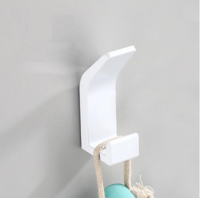 Crochet Porte Manteau Double Blanc