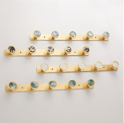 Porte Manteau Mural Doré Britannique