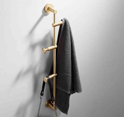 Porte Manteau Mural Vertical Doré