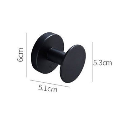 Crochet Porte Manteau Rond Noir Moderne