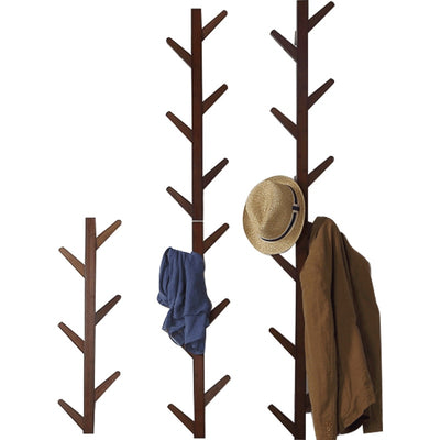Porte Manteau Mural Arbre Vertical en Bambou