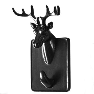 Crochet Porte Manteau Cerf Noir