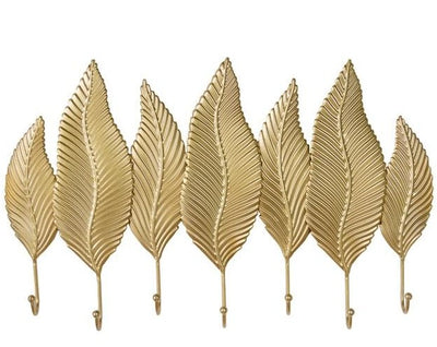 Porte Manteau Mural Feuille dorée