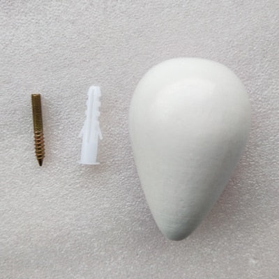 Crochet Porte Manteau Goutte d'Eau Blanc