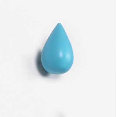 Crochet Porte Manteau Goutte d'Eau Bleu