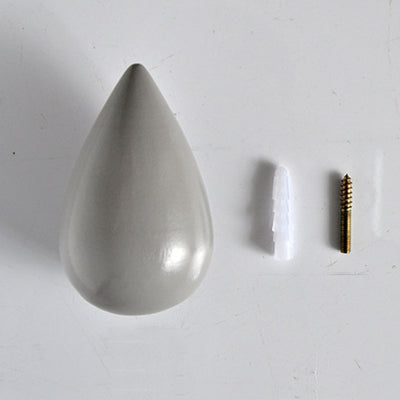 Crochet Porte Manteau Goutte d'Eau Gris