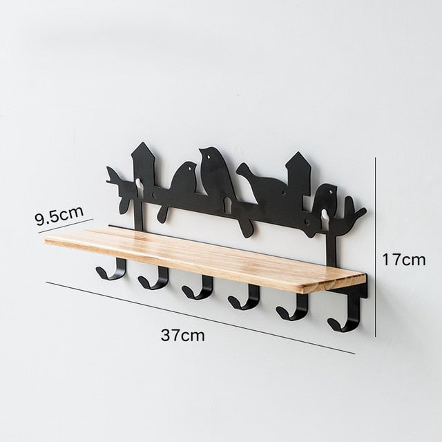 Étagère Porte Manteau Oiseaux Moderne 