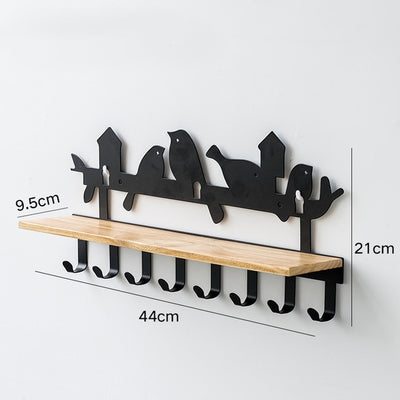 Étagère Porte Manteau Moderne Oiseaux