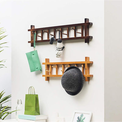 Porte Manteau Mural Bambou Rotatif