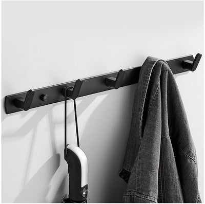 Porte Manteau Mural Basique Noir Aluminium