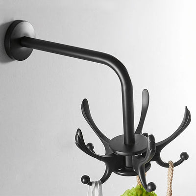 Porte Manteau Mural Perroquet Noir