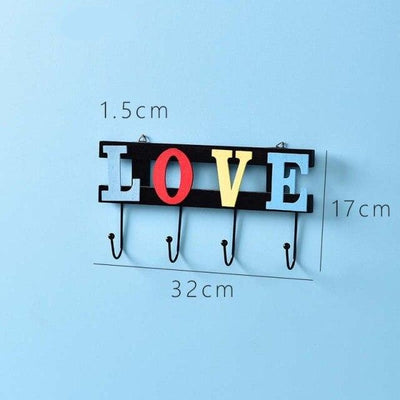 Porte Manteau Mural Love Coloré