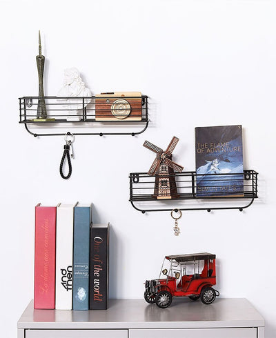 Etagère Porte Manteau Métal Noir