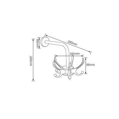 Porte Manteau Mural <br> Perroquet Chrome