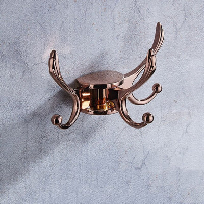 Porte Manteau Mural Demi Perroquet Doré Rose