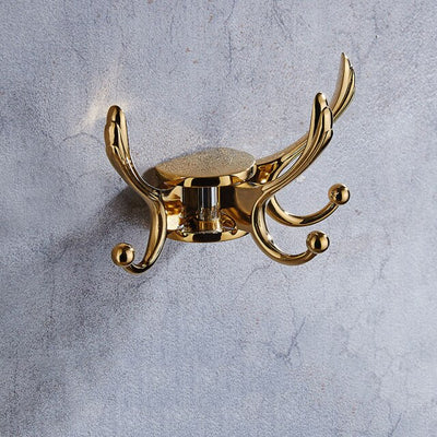 Porte Manteau Mural Demi Perroquet Or