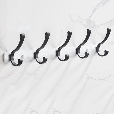 Porte Manteau Mural Aluminium Noir et Blanc