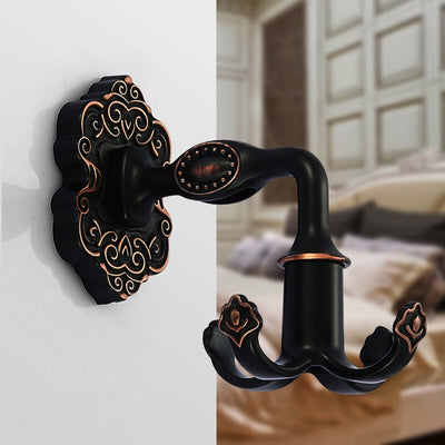 Crochet Porte Manteau <br> Grecque Noir (x2)