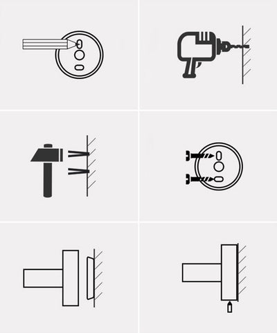 Crochet Porte Manteau <br> Grecque Noir (x2)