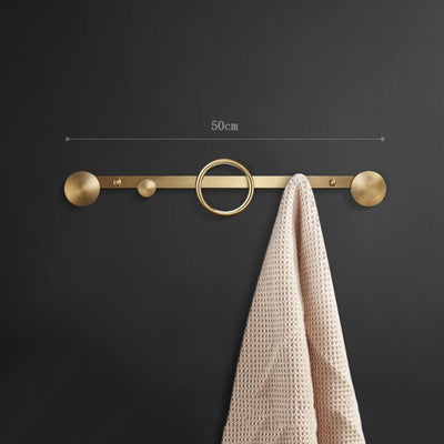 Porte Manteau Mural Cercle Doré Moderne