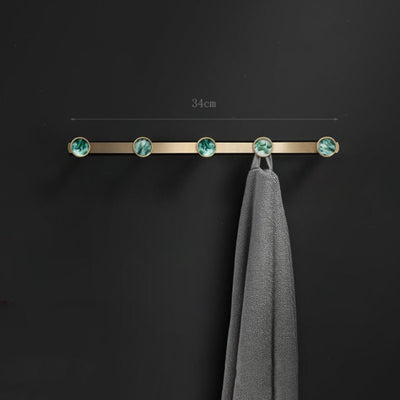 Porte Manteau Mural Doré Anneau Vert